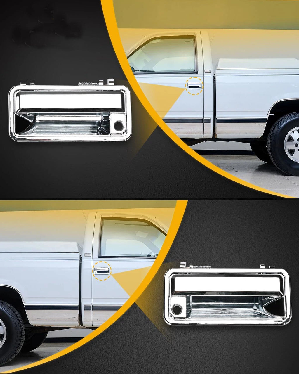 Chrome Exterior Door Handle Set for Chevy GMC C/K 1500 (1988-2001)