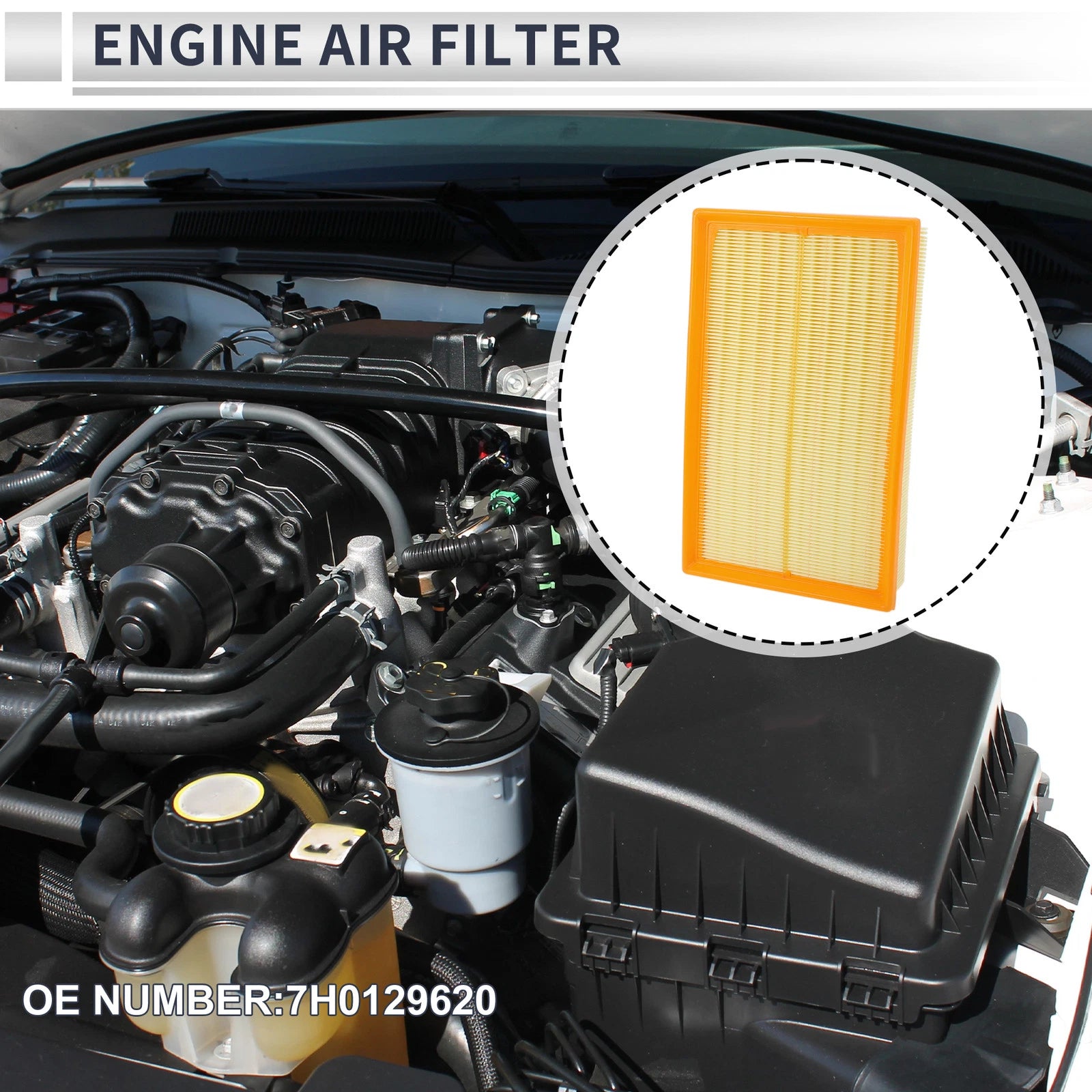 Car Engine Air Filter No. 7H0129620 for Volkswagen Transporter 