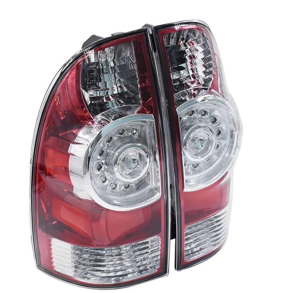 Set of 2 Tail Lights Assembly for Toyota Tacoma (2005–2015) Clear LED