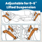 Set of 4 Adjustable Front Control Arms for Dodge Ram 2500 (1994-2009)
