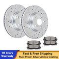 Front Drilled Disc Rotors & Ceramic Brake Pads for Toyota RAV4 (2001–2023)