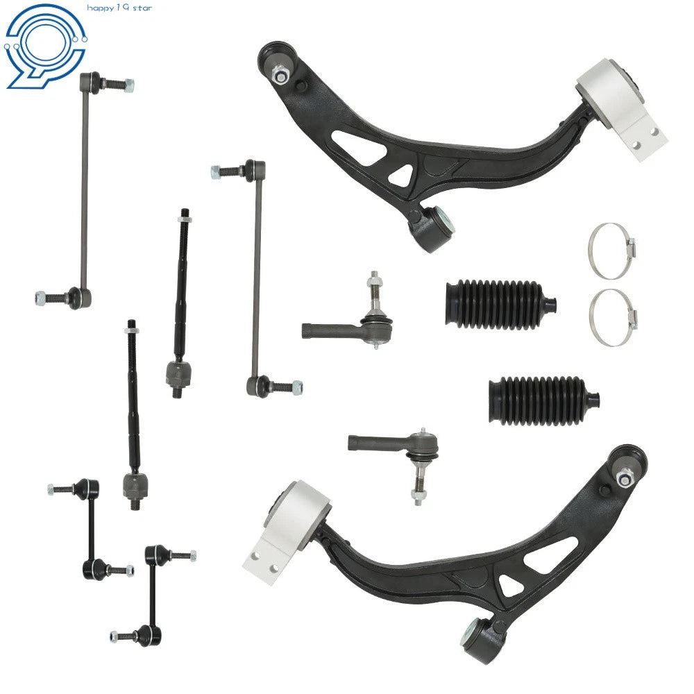 Set of 12 Front Lower Control Arm Ball Joint Tie Rod Ends for Ford Explorer (2011–2017)