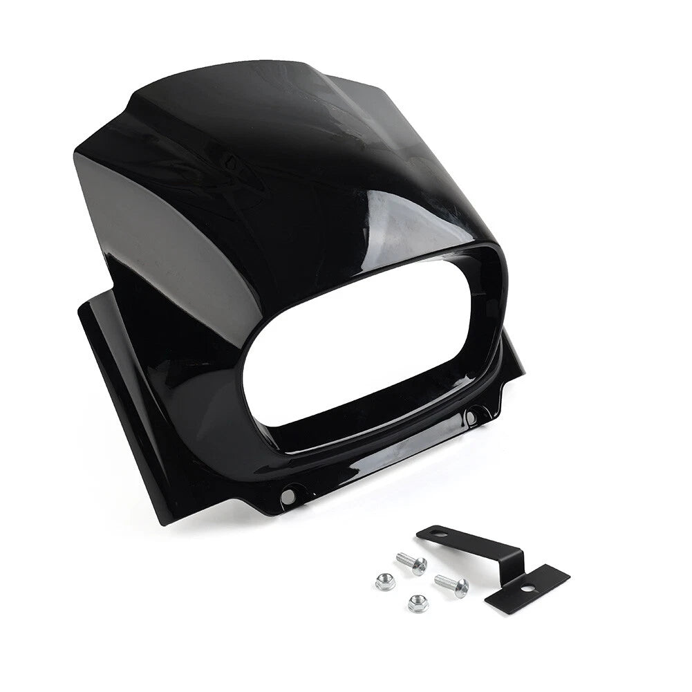 Glossy Black Headlight Fairing for Harley M8 Softail Fat Bob FXFB (2018–2022)