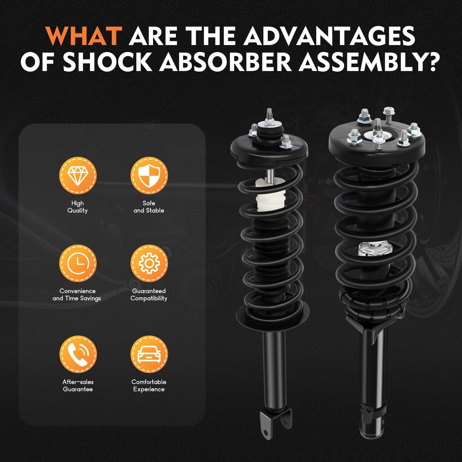 Set of 4 Struts Shocks Springs & Mounts for Honda Accord (2008–2012)
