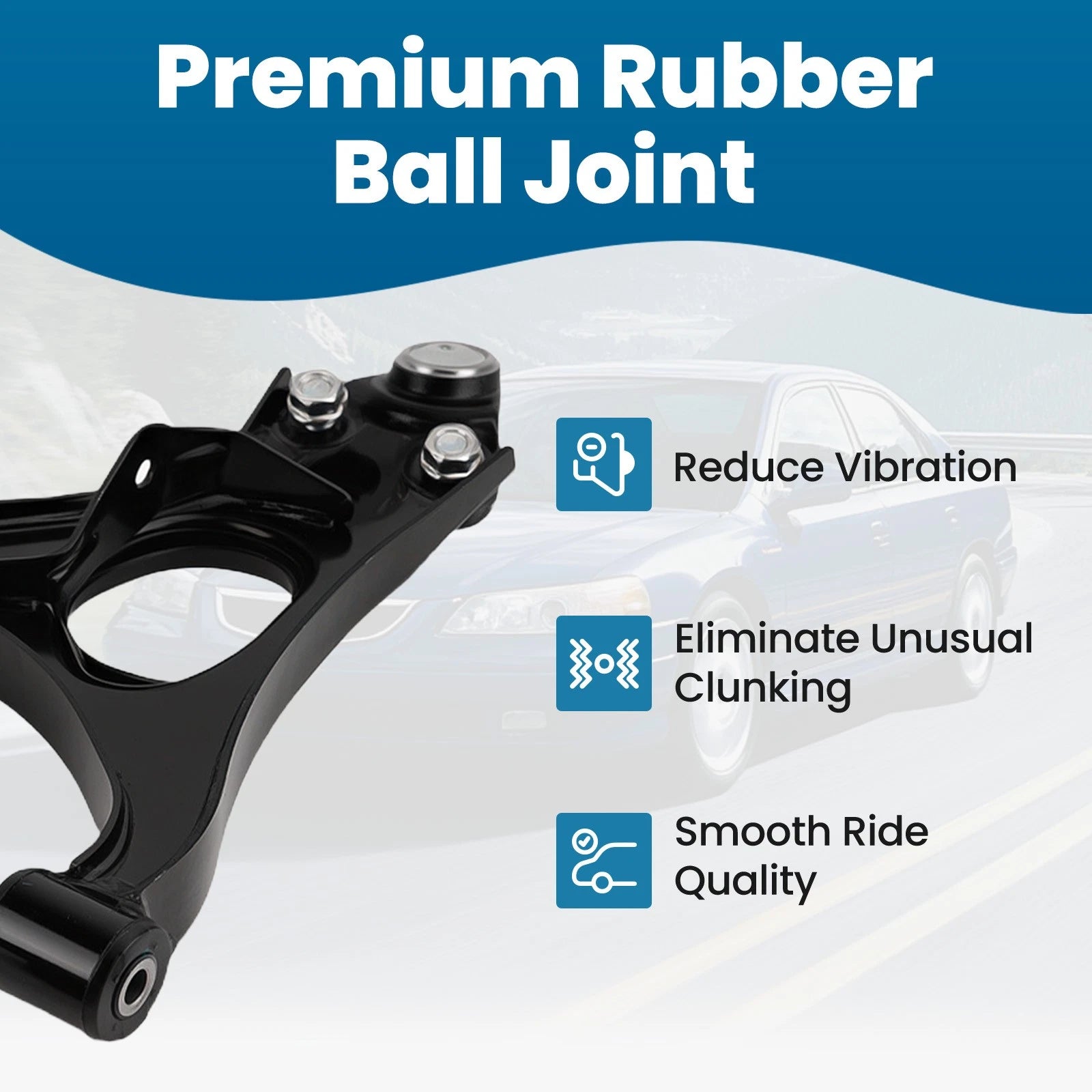 Front Lower Control Arms w/Ball Joints for Honda Civic (2006–2011)