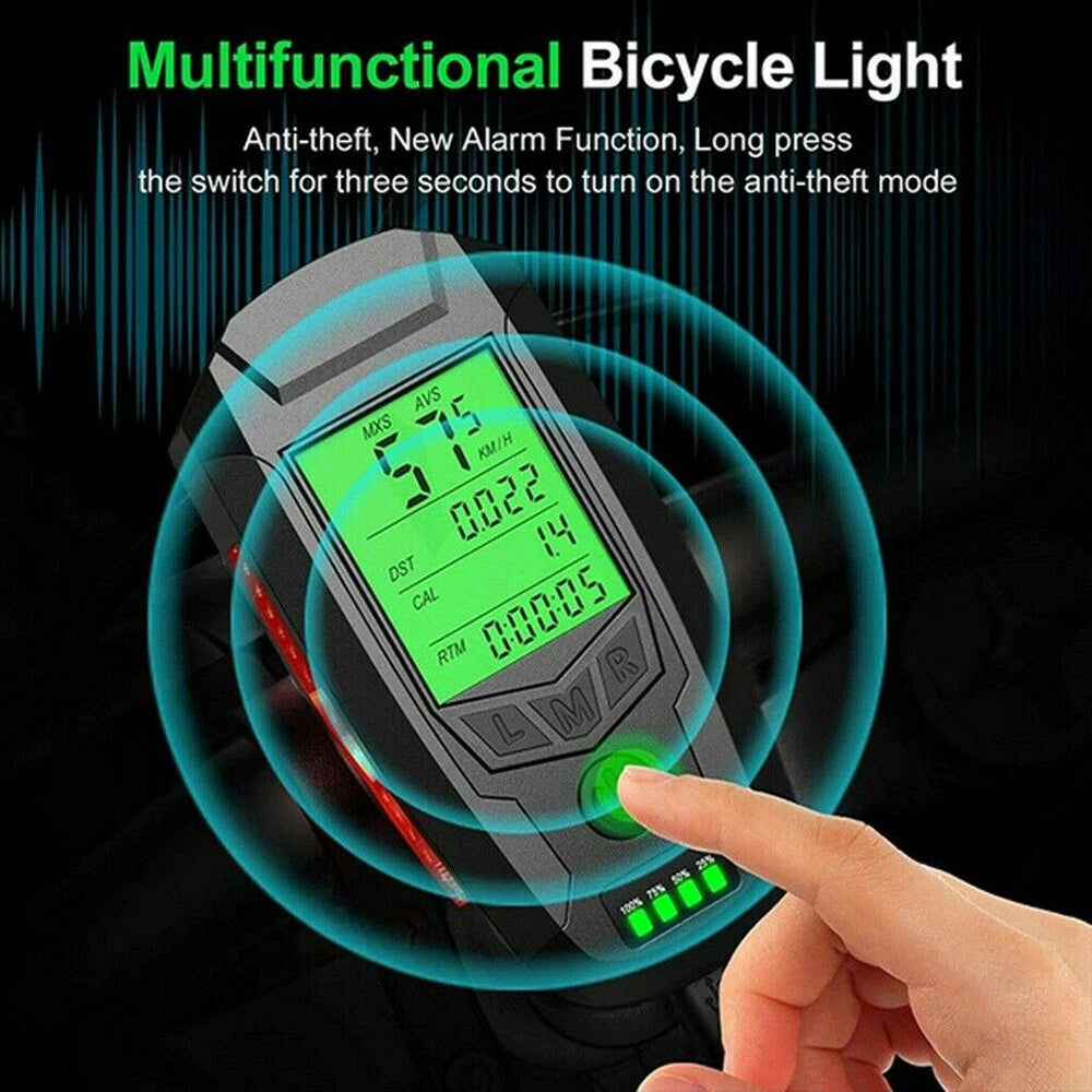 USB Rechargeable LED Bicycle Headlight for 12-24V Bikes