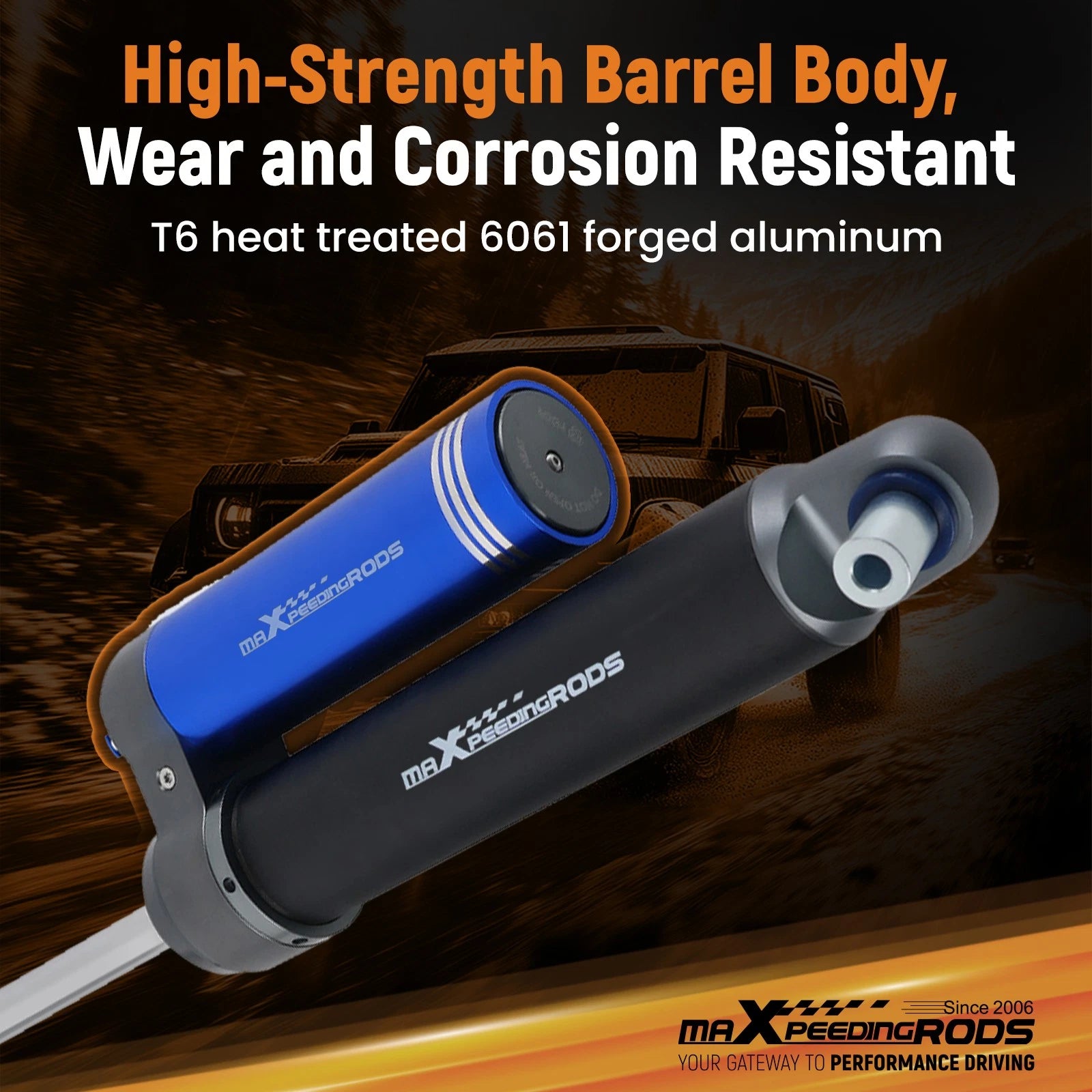 MaXpeedingrods Remote Reservoir Rear Shocks for Wrangler JL (2018–2024)