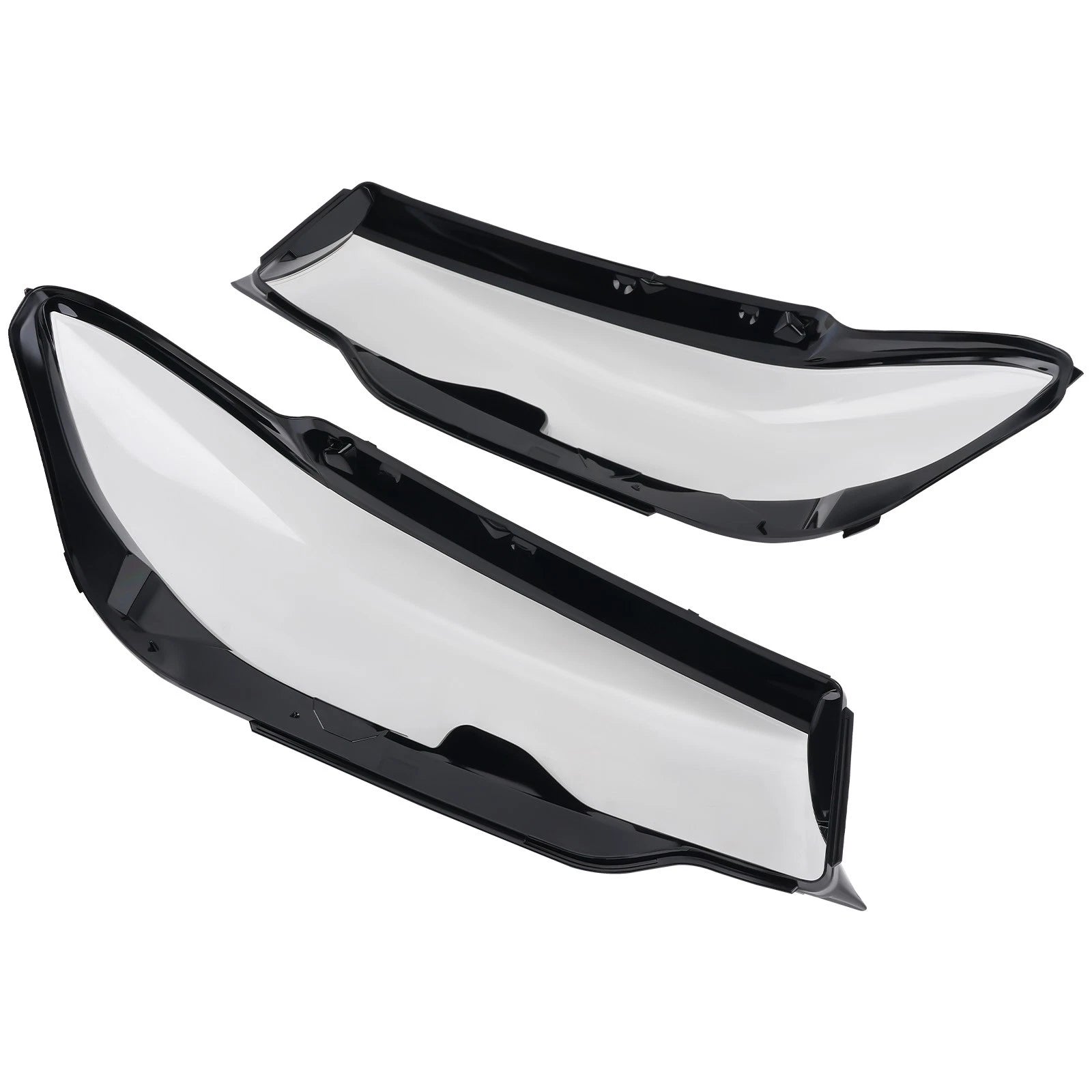 Pair Front Headlight Lens Covers for BMW 3 G20 (2019–2021)