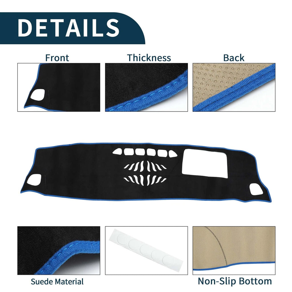 Dashboard Dash Cover Mat for Mercedes-Benz GLB X247 (2020–2022) Black Blue