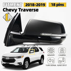 Side Mirror for Chevy Traverse (2018–2019) w/ Turn Signal, BSD, Camera, 18 Pin Left