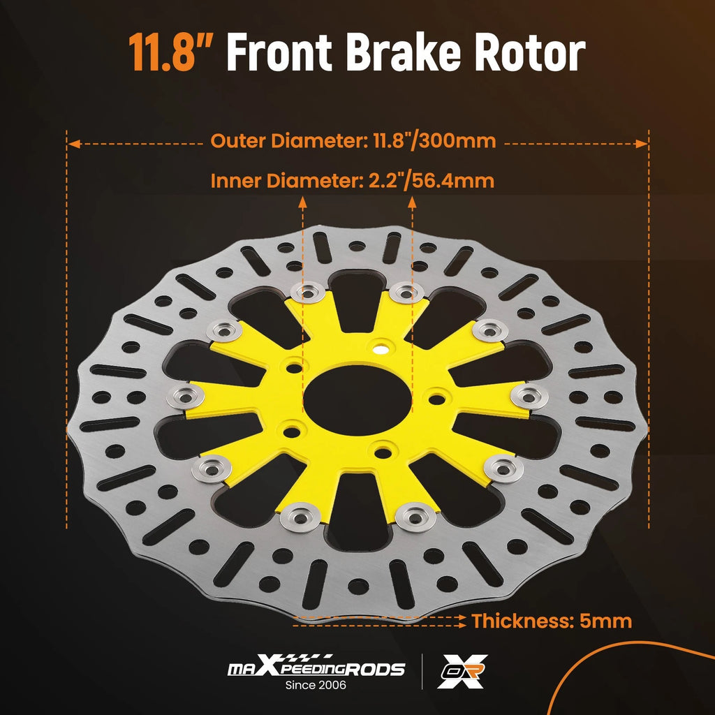 Front Floating Brake Rotor Pair for Harley Touring (2008-2019)