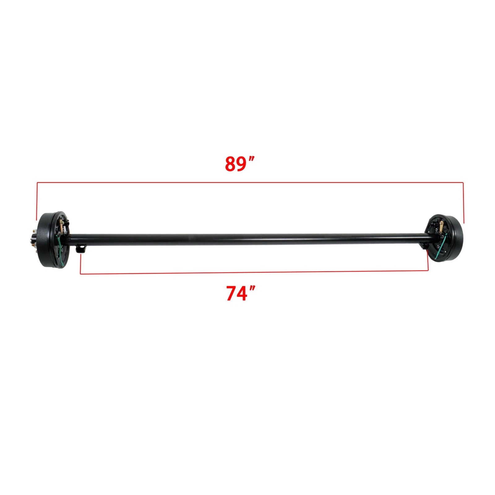 3500lbs Electric Brake Trailer Axle for 5 Lug (89" Hub Face, 74" Spring Center)