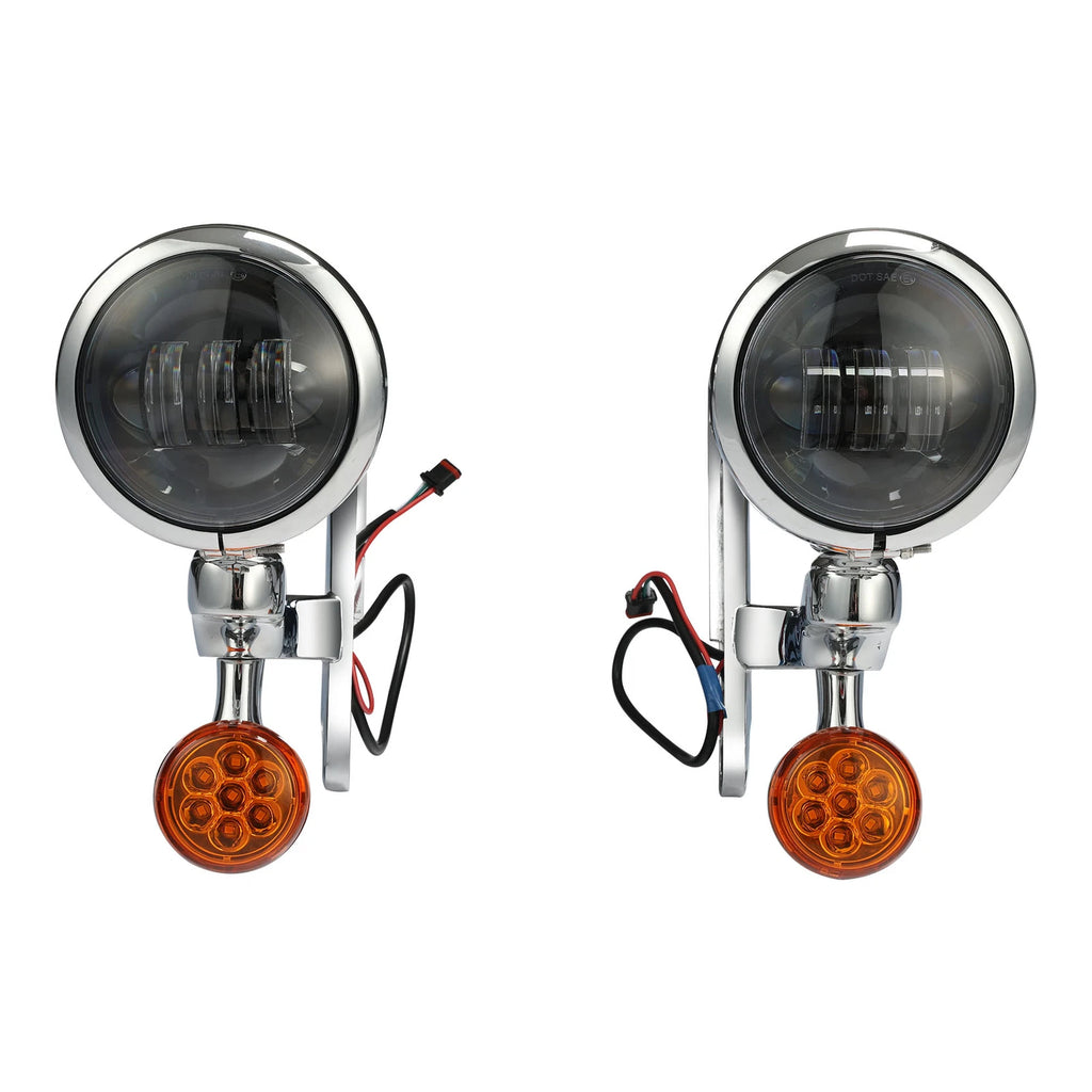 Set of 2 LED Fog Light Brackets for Harley FLHX (2014–2023)