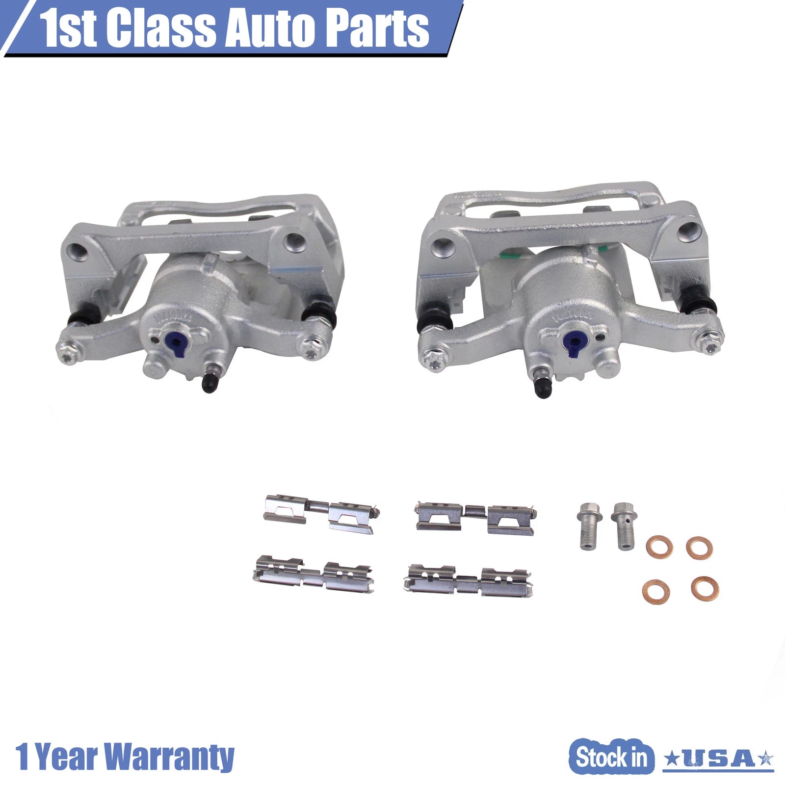 2X Rear Brake Calipers with Bracket for Ford F-150 (2012–2016)