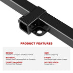2 Inch Trailer Hitch Receiver for Chevy Silverado GMC Sierra 1500 (1999-2007)