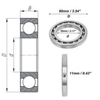 Deep Groove Ball Bearing 55x90x11mm for Scooter Skateboard (P0)