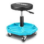 Adjustable Tool Padded Seat Stool for Garage Workshop (300 lbs Capacity)