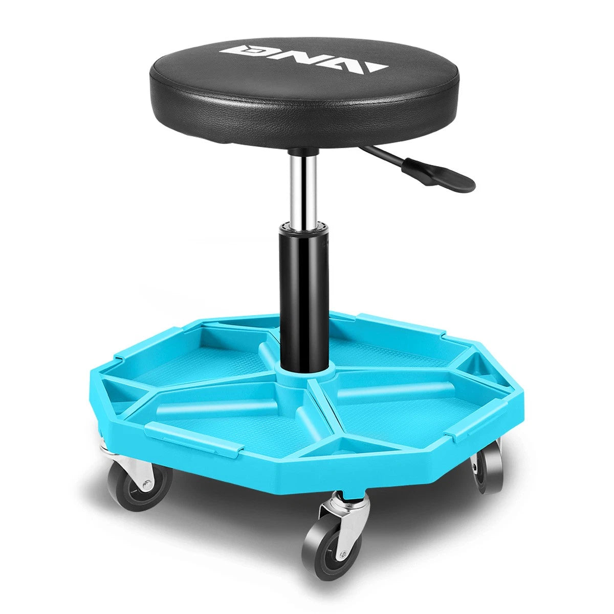 Adjustable Tool Padded Seat Stool for Garage Workshop (300 lbs Capacity)