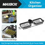 2X Kitchen Sink Rack Organizer Drain Basket Holder for Kitchen