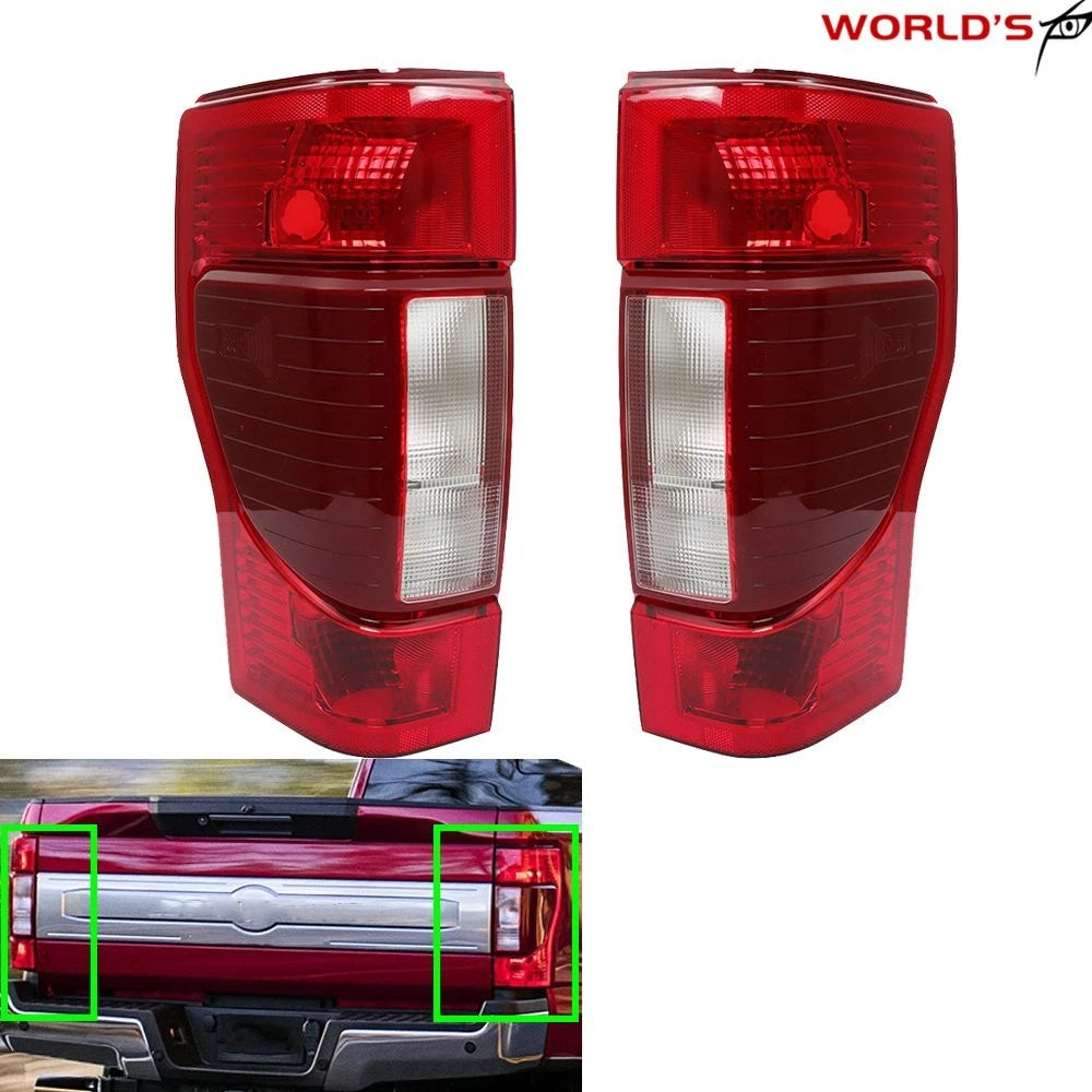 Set of 2 Halogen Clear Tail Lights for Ford F250 F350 (2020–2022)
