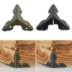 Set of 4 Antique Iron Corner Protector Guards for Furniture