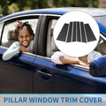 6 Pcs Door Pillar Window Trim for Toyota Highlander (2014–2019) Carbon Fiber