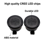 2X Turn Signal Lights for Car Truck (Amber LEDs, Smoke Lens)