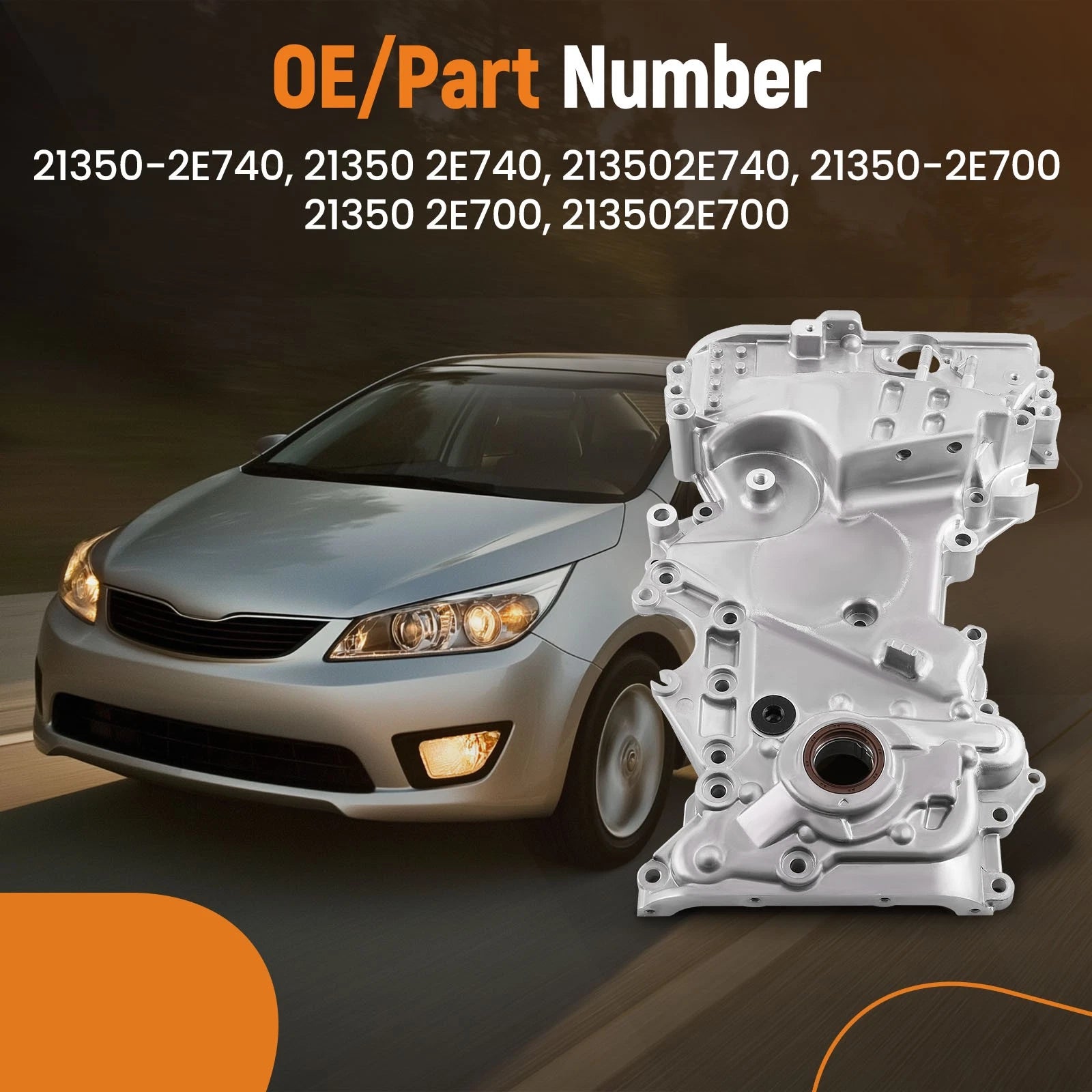 Engine Oil Pump Timing Chain Cover for Hyundai Elantra (2017-2020)