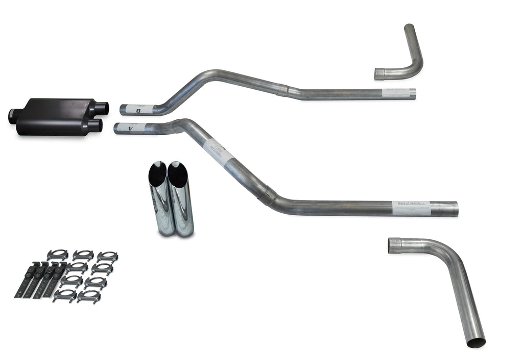 Dual Exhaust Kit for GMC Jimmy (2000–2004) 2.5" Side Exit Slash Tips