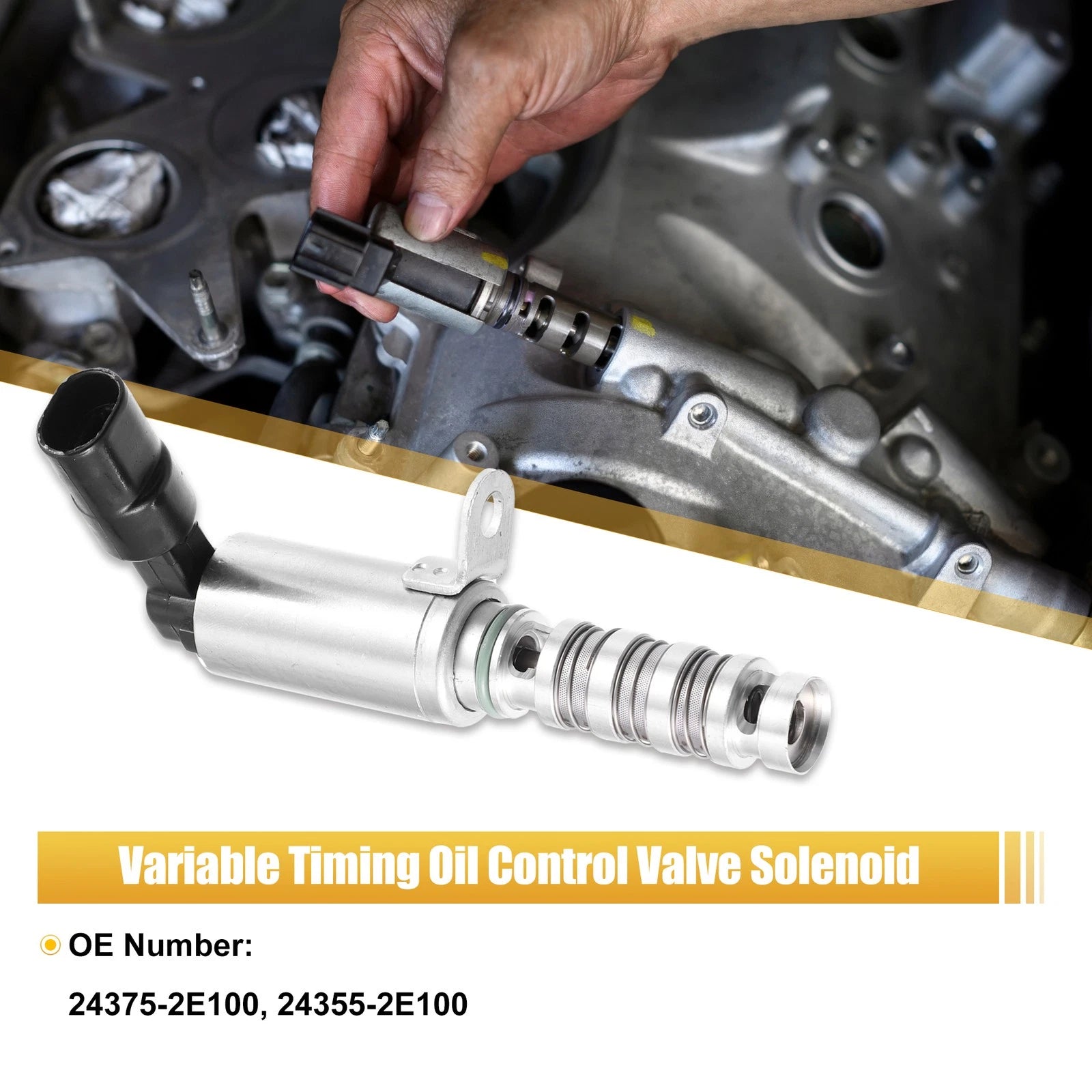 24375-2E100 Engine Variable Valve Timing Control Solenoid for Hyundai Elantra (2011–2016)