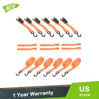 6 Pack Ratchet Tie Down Straps for (1700lbs, 1in x 20ft)