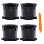 Set of 4 Front Dash AC Heater Air Vents for Ford F-150 (2004–2008) Black