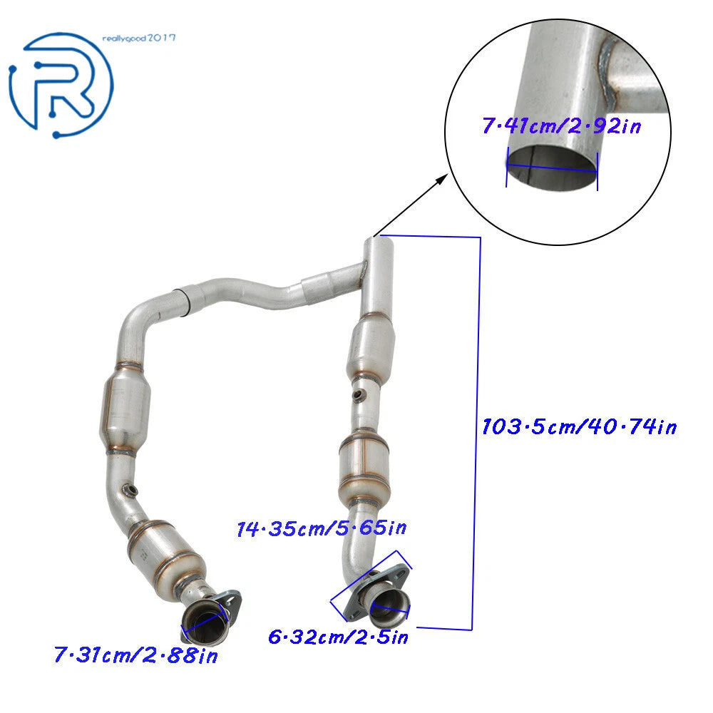 Y Pipe Catalytic Converter for Ford E-150 E-250 E-350 (2005-2008)