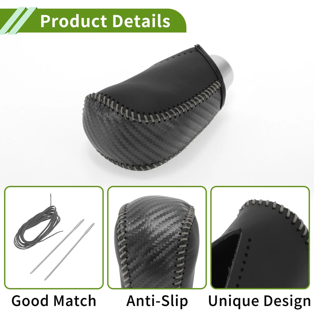 Gear Shift Knob Cover for Toyota Corolla (2009–2013) Black Carbon Fiber
