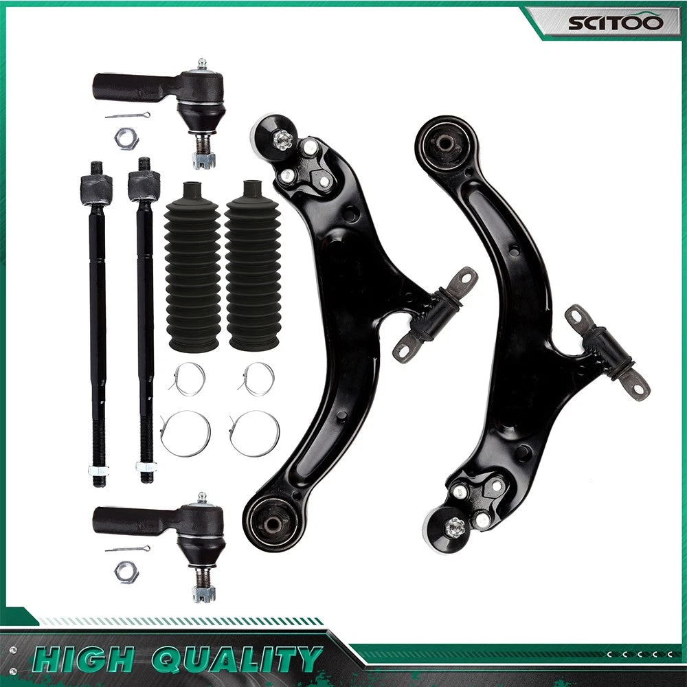 Set of 8 Front Control Arms Ball Joints Tie Rod Ends for Toyota Camry (1992–1996)