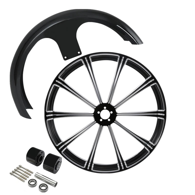 26" Front Wheel Rim & Painted Fender for Harley Road Glide (2008–2025)