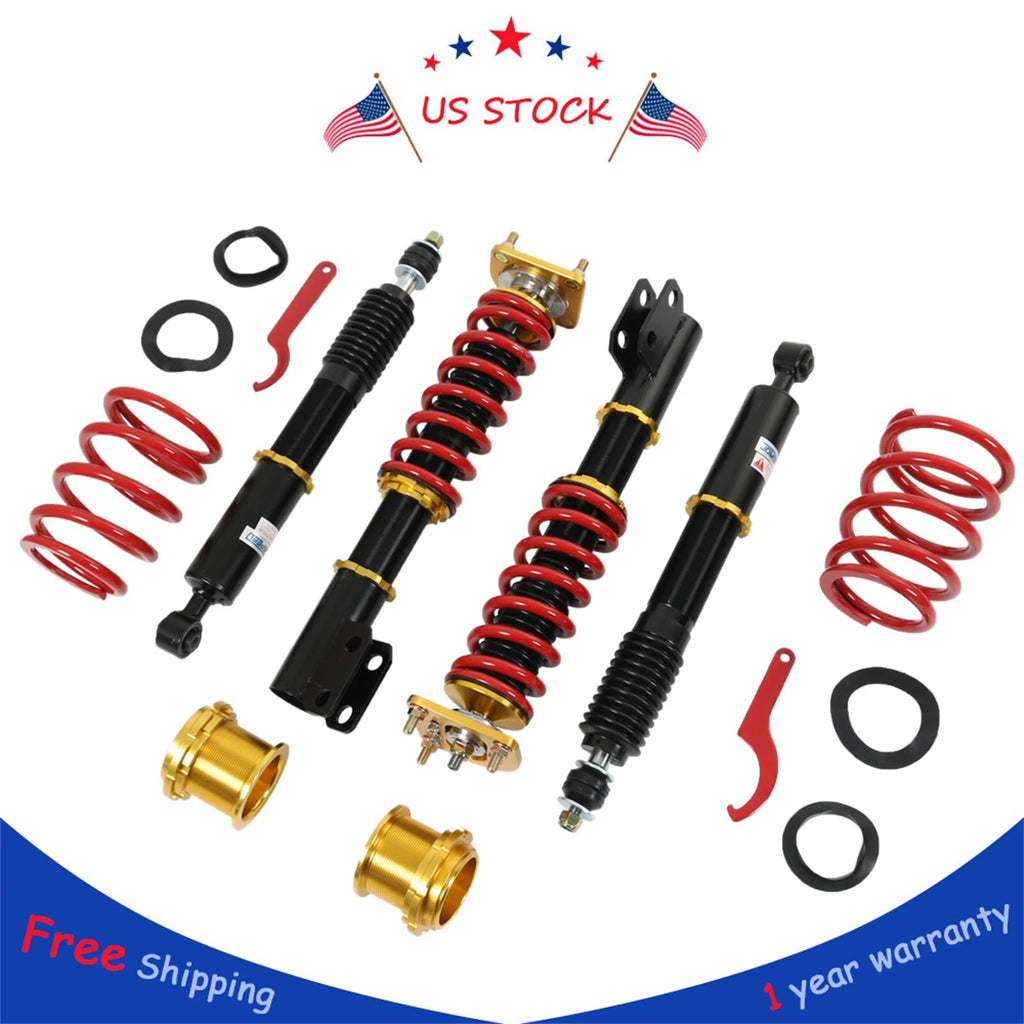 Set of 4 Coilover Struts for Ford Mustang (1994–2004) Adjustable Height