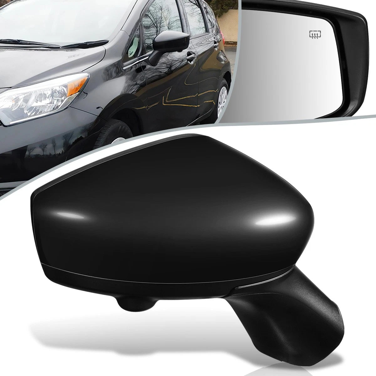 Power Heated Side Door Mirror Right for Nissan Versa (2015–2017) NI1321265