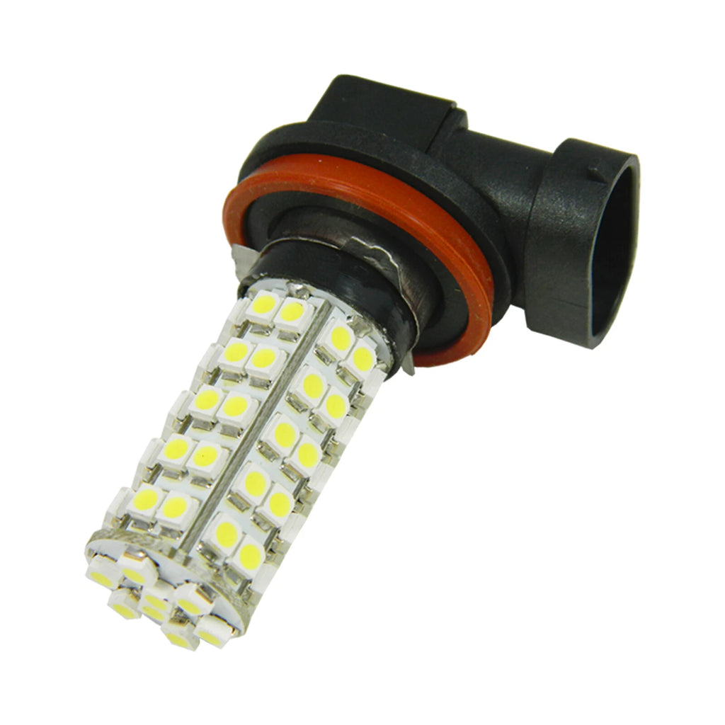 2x White H11 H8 H9 LED Fog Light Bulbs for Car (68SMD) (CANBUS)