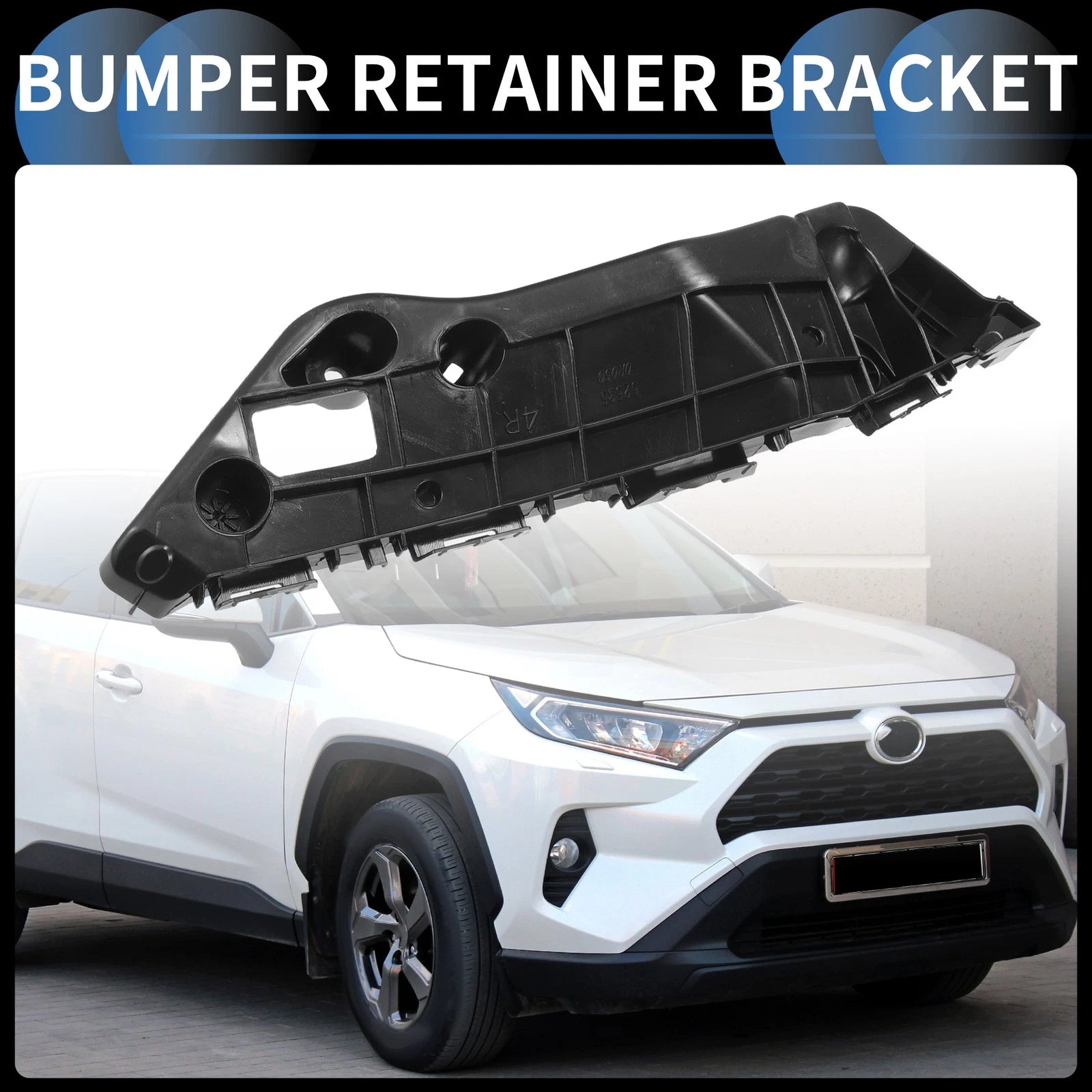 1 Pair Front Bumper Retainer Bracket No. 525350R030 for Toyota RAV4 (2013–2018)