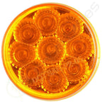 Pack of 10 LED Amber Side Marker Lights 2" Round 12V for Trailer Truck