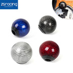 Round Ball Gear Shift Knob for Car (Black Carbon Fiber)