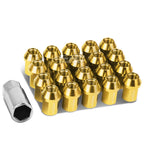 20 PCS Closed End M12x1.25 35mm Tall Gold Aluminum Lug Nuts for JDM Vehicles