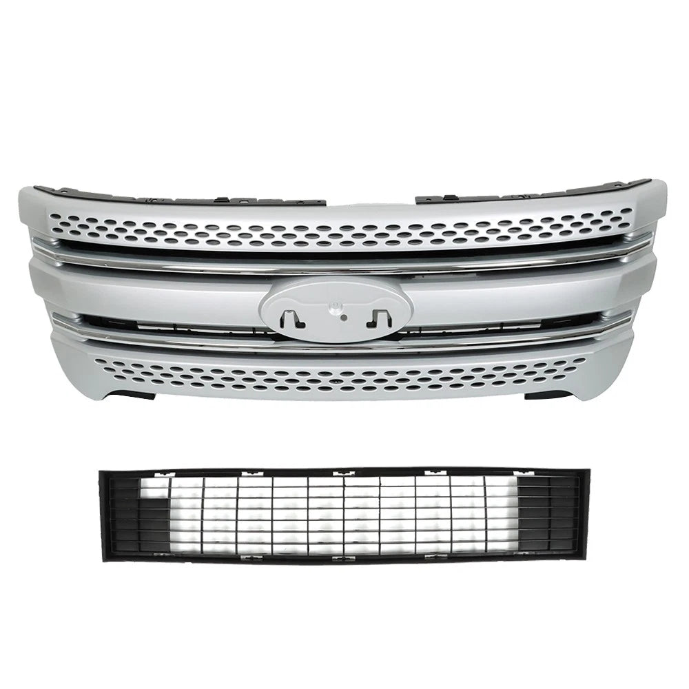 Front Bumper Upper Grille Assembly for Ford Explorer (2011â2015)