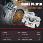 Rear Brake Calipers with Bracket Assembly for Hyundai Elantra Coupe (2011–2016)