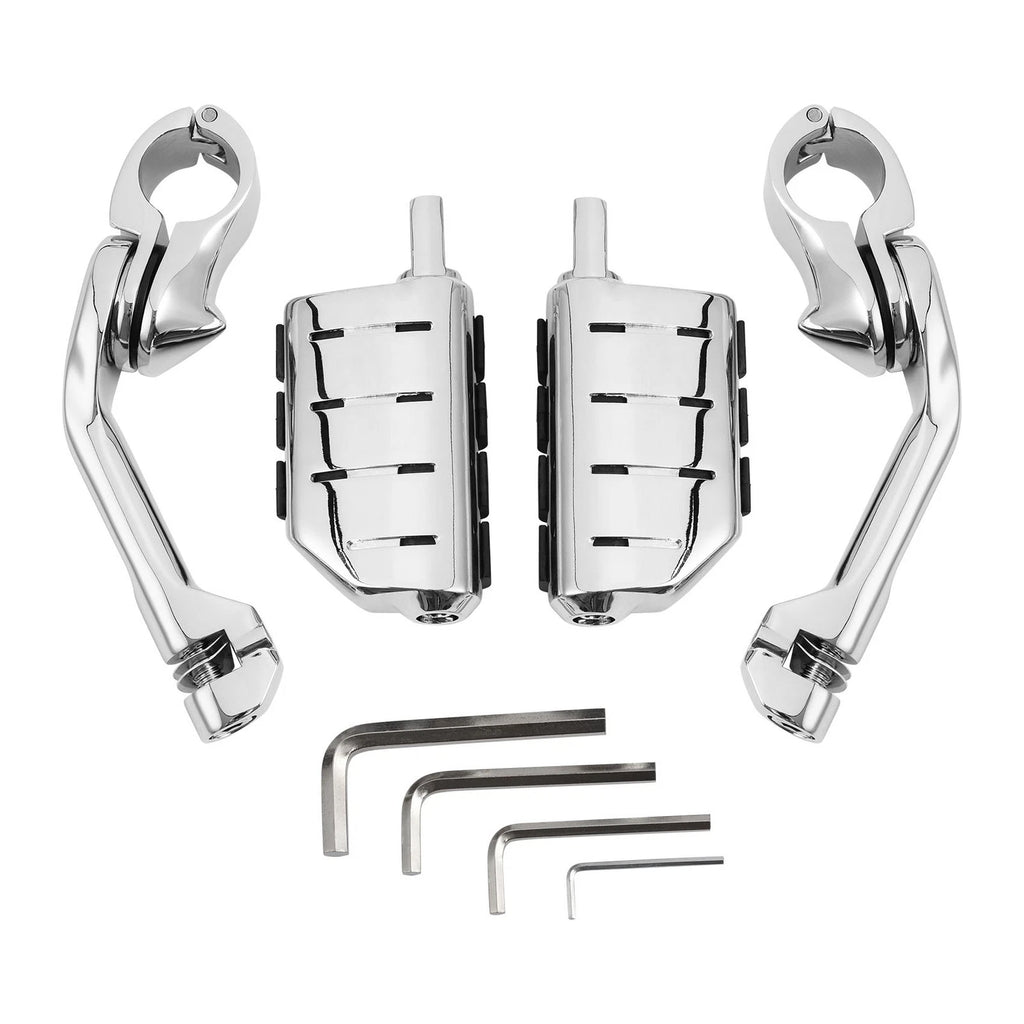 32mm Chrome Foot Pegs for Highway Engine Guards (Universal Fit)