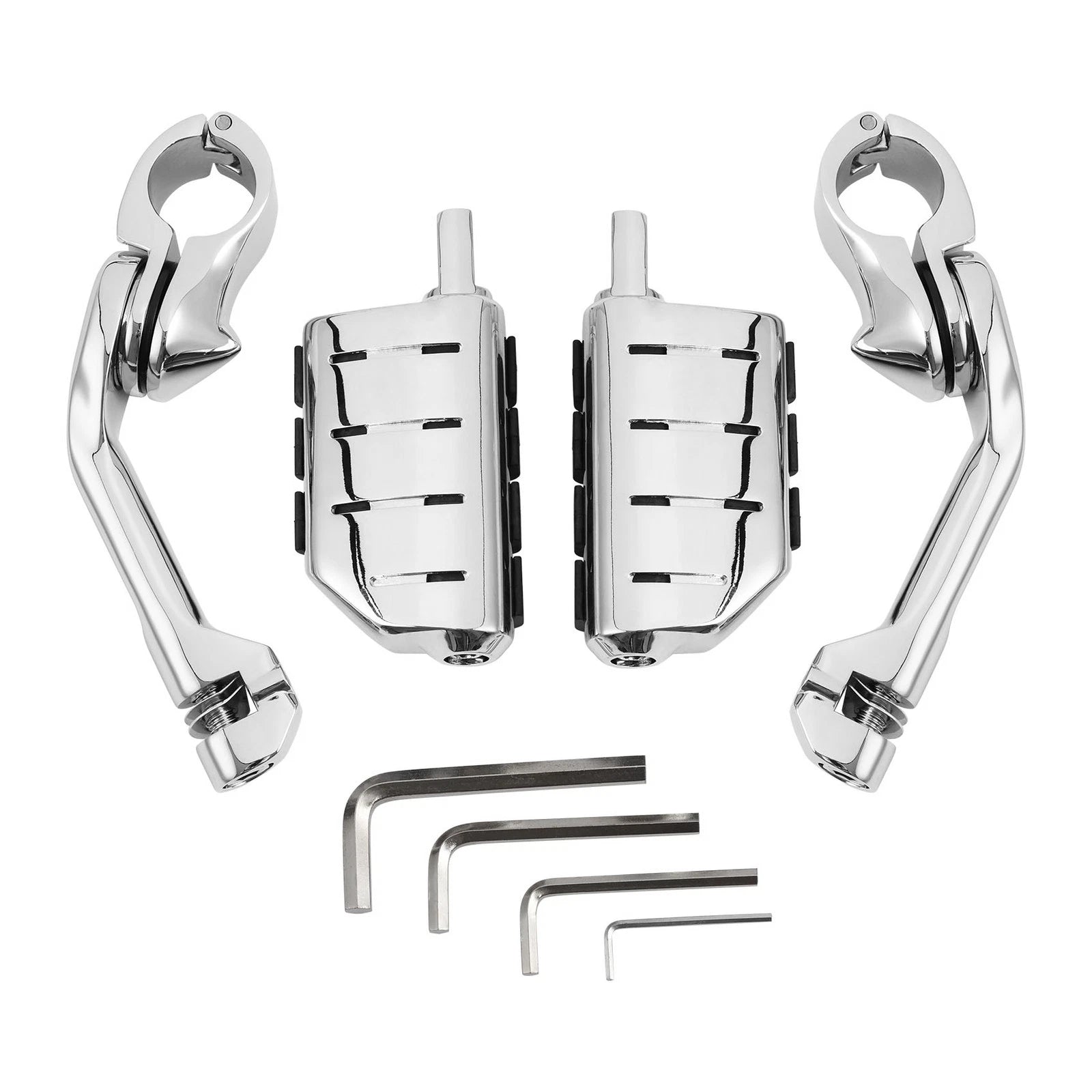 32mm Chrome Foot Pegs for Highway Engine Guards (Universal Fit)