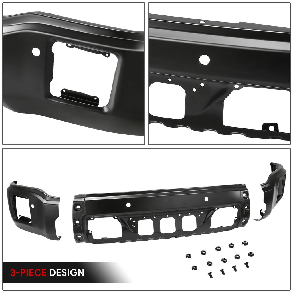 Front Bumper Face Bar for GMC Sierra 1500 (2014–2015) w/ Parking Sensor Holes