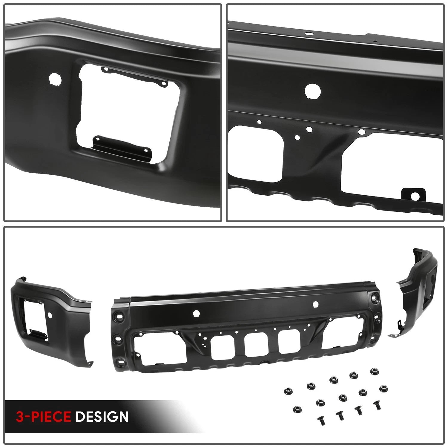 Front Bumper Face Bar for GMC Sierra 1500 (2014–2015) w/ Parking Sensor Holes