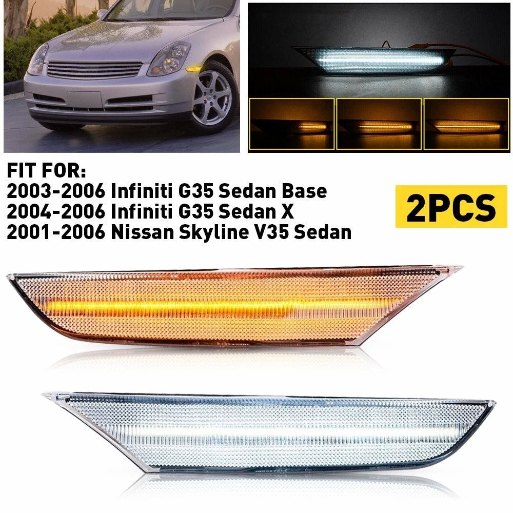 2X LED Side Marker Light for Infiniti G35 Sedan (2003–2006)
